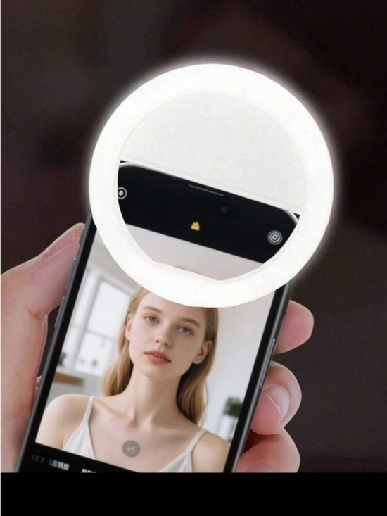 unb Other - Portable pink Clip-On LED Selfie Ring Light for Smartphones, computers NIB